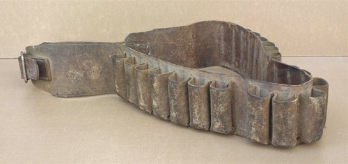 Ancienne cartouchière cuir - ancienne, en